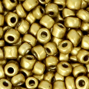 Rocailles 4mm metallic antique gold, 20 gram